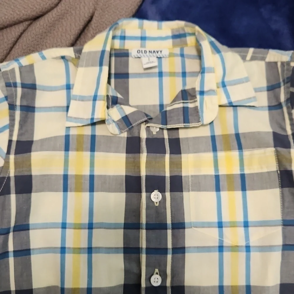 [Old Navy] Yellow & Blue Button Down - Size S
